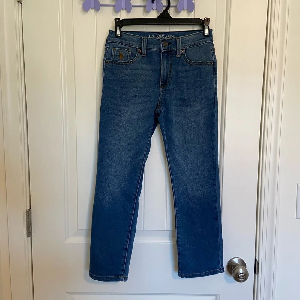 NWOT | U.S. Polo‎ Assn. boys medium wash straight jeans — size 8